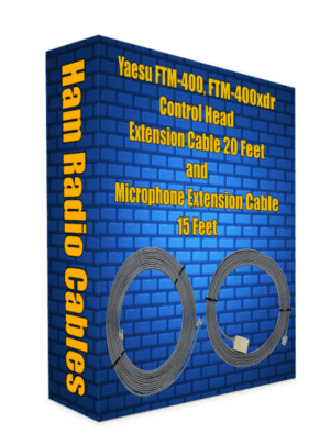 Yaesu FTM-400, FTM-400xdr Control Head Extension Cable 20 Feet and Microphone Extension Cable 15 Feet