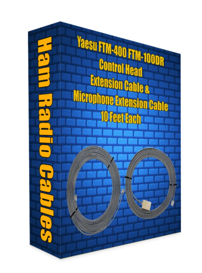 Yaesu FTM-400, FTH-400XDR & FTM-100DR Control Head Extension Cable & Microphone Extension Cable 10 Feet Each
