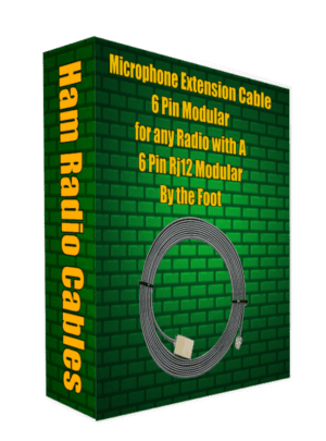 Microphone Extension Cable 6 Pin Modular for any Radio with A 6 Pin Rj12 Modular By the Foot