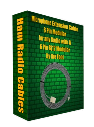 Microphone Extension Cable 6 Pin Modular for any Radio with A 6 Pin Rj12 Modular By the Foot