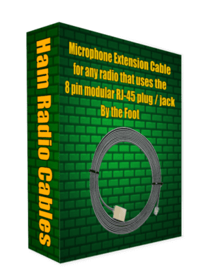 Microphone Extension Cable for any radio that uses the 8 pin modular RJ-45 plug / jack By the Foot