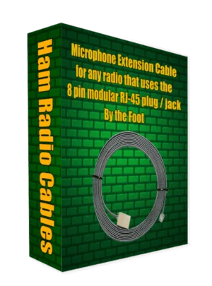 Microphone Extension Cable for any radio that uses the 8 pin modular RJ-45 plug / jack By the Foot