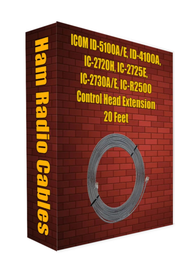 ICOM ID-5100A/E, ID-4100A, IC-2720H, IC-2725E, IC-2730A/E, IC-R2500 Control Head Extension 20 Feet