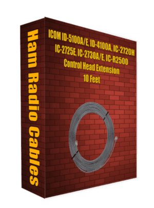 ICOM ID-5100A/E, ID-4100A, IC-2720H, IC-2725E, IC-2730A/E, IC-R2500 Control Head Extension 10 Feet