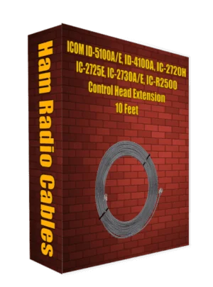 ICOM ID-5100A/E, ID-4100A, IC-2720H, IC-2725E, IC-2730A/E, IC-R2500 Control Head Extension 10 Feet