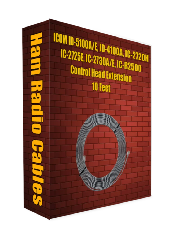 ICOM ID-5100A/E, ID-4100A, IC-2720H, IC-2725E, IC-2730A/E, IC-R2500 Control Head Extension 10 Feet