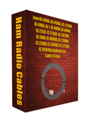 Icom ID-5100A, ID-4100A, IC-2720H, ID-4100A, ID-1, ID-800H, ID-880H, IC-2725E, IC-2730A, IC-2820H, IC-208H, IC-V8000, IC-2100H, IC-2200H, IC-2800H, IC-2710H, IC-207H Microphone Ext. Cable 15 Feet