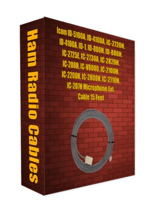 Icom ID-5100A, ID-4100A, IC-2720H, ID-4100A, ID-1, ID-800H, ID-880H, IC-2725E, IC-2730A, IC-2820H, IC-208H, IC-V8000, IC-2100H, IC-2200H, IC-2800H, IC-2710H, IC-207H Microphone Ext. Cable 15 Feet
