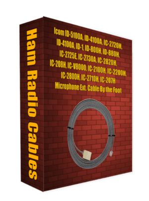 Icom ID-5100A, ID-4100A, IC-2720H, ID-4100A, ID-1, ID-800H, ID-880H, IC-2725E, IC-2730A, IC-2820H, IC-208H, IC-V8000, IC-2100H, IC-2200H, IC-2800H, IC-2710H, IC-207H Microphone Ext. Cable By the Foot