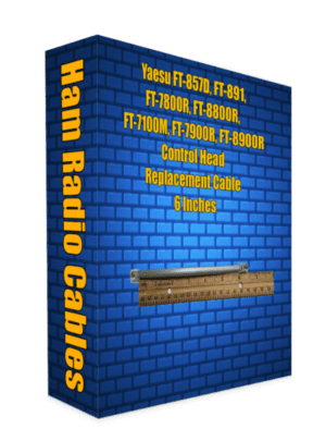 Yaesu FT-857D, FT-891, FT-7800R, FT-8800R, FT-7100M, FT-7900R, FT-8900R Control Head Replacement Cable 6 Inches