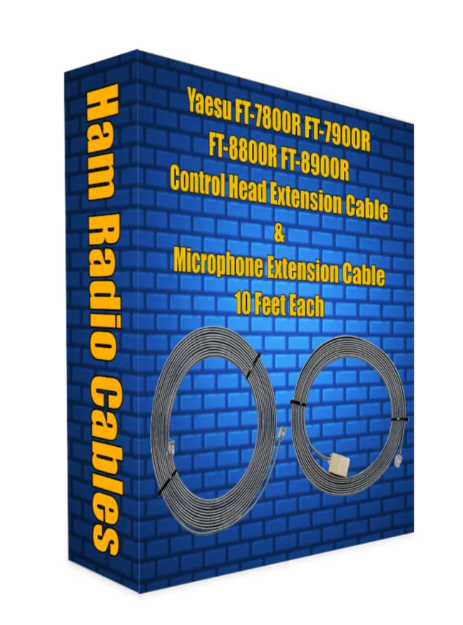 Yaesu FT-7800R FT-7900R FT-8800R FT-8900R Control Head Extension Cable and Microphone Extension Cable 10 Feet Each