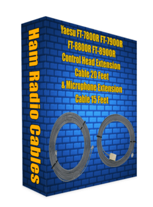 Yaesu FT-7800R FT-7900R FT-8800R FT-8900R Control Head Extension Cable 20 Feet and Microphone Extension Cable 15 Feet