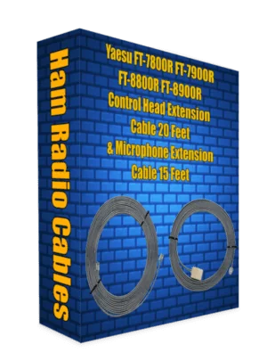 Yaesu FT-7800R FT-7900R FT-8800R FT-8900R Control Head Extension Cable 20 Feet and Microphone Extension Cable 15 Feet