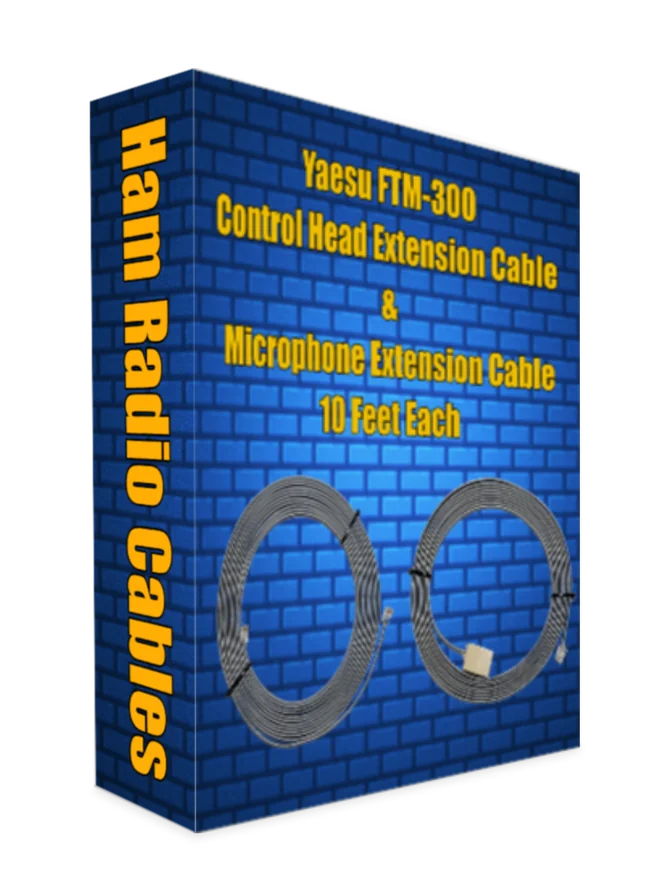 Yaesu FTM-300 Control Head Extension Cable & Microphone Extension Cable 10 Feet Each
