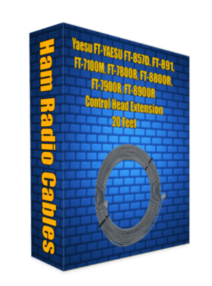 YAESU FT-857D, FT-891, FT-7100M, FT-7800R, FT-8800R, FT-7900R, FT-8900R  Control Head Extension 6 Pin RJ-12 - 20 Feet