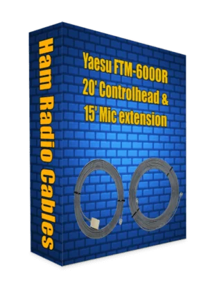 Yaesu FTM-6000r Control Head Extension Cable 20' and Microphone Extension Cable 15'