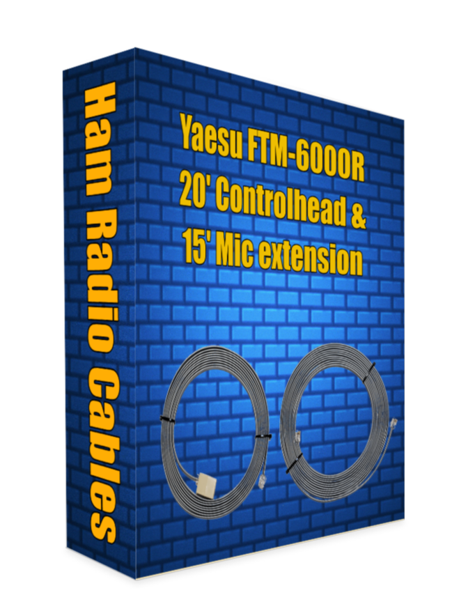 Yaesu FTM-6000r Control Head Extension Cable 20' and Microphone Extension Cable 15'