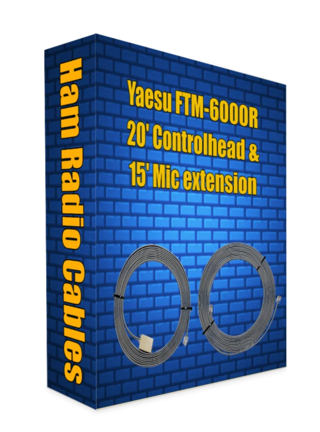 Yaesu FTM-6000r Control Head Extension Cable 20' and Microphone Extension Cable 15'