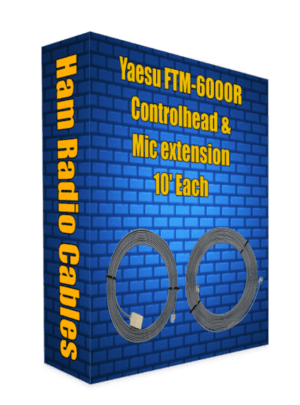 Yaesu FTM-6000r Control Head Extension Cable & Microphone Extension Cable 10 Feet Each