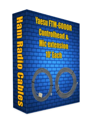 Yaesu FTM-6000r Control Head Extension Cable & Microphone Extension Cable 10 Feet Each