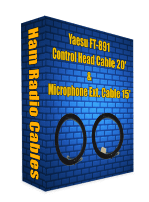 Yaesu FT-891 Control Head Separation Cable 20' & Microphone Extension Cable 15'