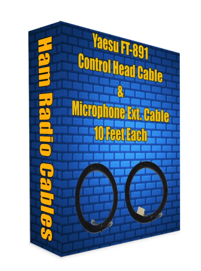 Yaesu FT-891 Control Head Separation Cable & Microphone Extension Cable 10 Feet Each