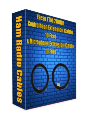 Yaesu FTM-200DR Control Head Extension Cable & Microphone Extension Cable 10 Feet Each