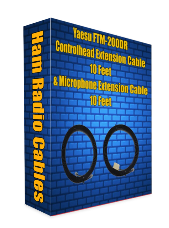 Yaesu FTM-200DR Control Head Extension Cable & Microphone Extension Cable 10 Feet Each