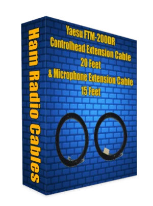 Yaesu FTM-200DR Control Head Extension Cable 20 Feet and Microphone Extension Cable 15 Feet