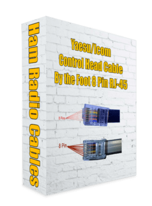Control head Cable for Icom/Yaesu that uses the 8 pin modular RJ-45 plug / jack By the Foot