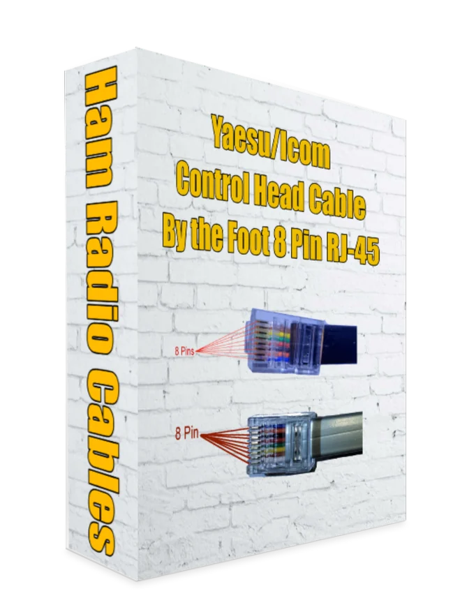 Control head Cable for Icom/Yaesu that uses the 8 pin modular RJ-45 plug / jack By the Foot