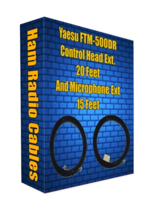 Yaesu FTM-500DR &  FTM-510DR ASP Control Head Extension Cable 20 Feet and Microphone Extension Cable 15 Feet