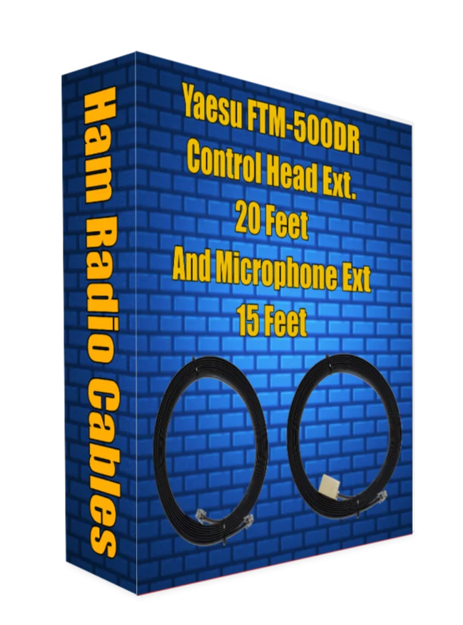 Yaesu FTM-500DR &  FTM-510DR ASP Control Head Extension Cable 20 Feet and Microphone Extension Cable 15 Feet