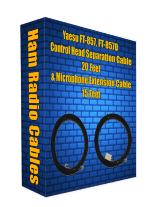 Yaesu FT-857, FT-857D Control Head Separation Cable 20 Feet & Microphone Extension Cable 15 Feet