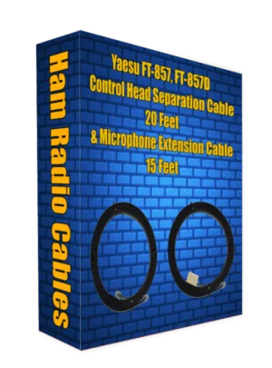 Yaesu FT-857, FT-857D Control Head Separation Cable 20 Feet & Microphone Extension Cable 15 Feet