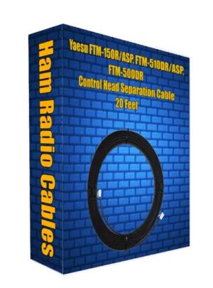 Yaesu FTM-150R/ASP, FTM-510DR/ASP, FTM-500DR, Control-Head Separation Cable - 20 ft