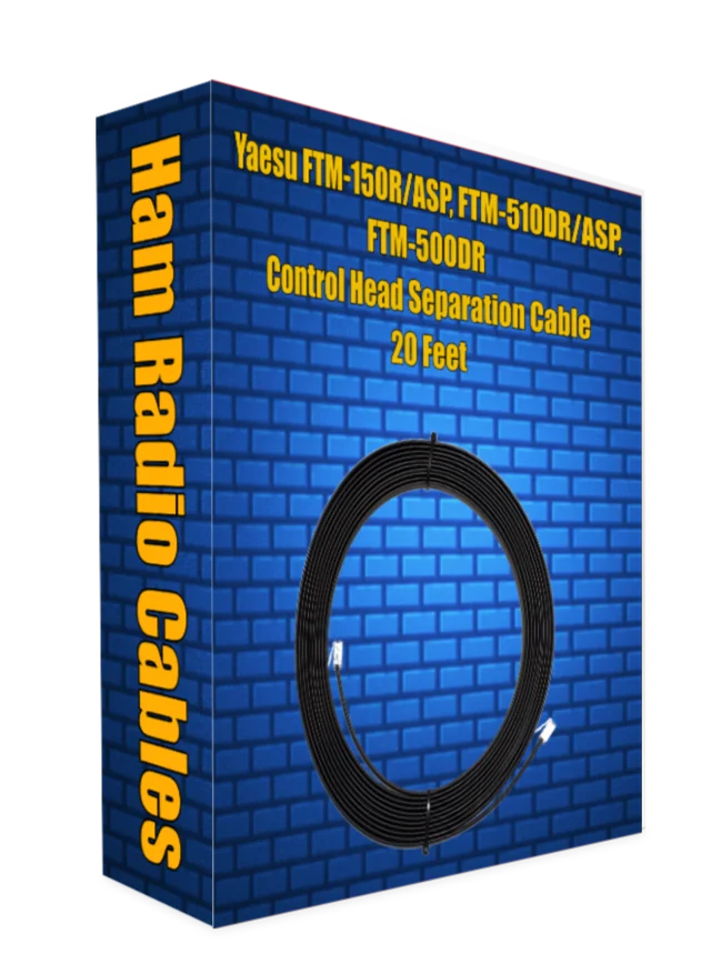 Yaesu FTM-150R/ASP, FTM-510DR/ASP, FTM-500DR, Control-Head Separation Cable - 20 ft